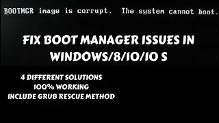 How to fix Bootmgr image is corrupt, the system can't boot problem in windows