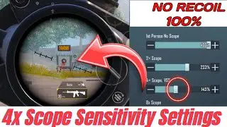 4x Scope Sensitivity | 4x Sensitivity BGMI | BGMI Sensitivity Settings For No recoil