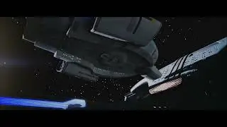 Enterprise servicing the Defiant - Size Comparison! Star Trek collosal ship dimensions!