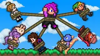 Can 15 Terraria YouTubers Beat Terraria Tied Together?