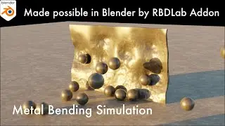 Destruction Fx || Blender RBD Simulation | Metal bending | RBDLab 1.5 MetalSoft Addon