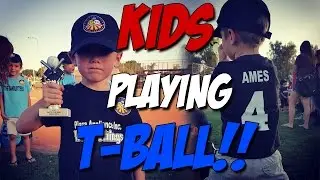 Kids Playing Tee Ball | Baseball For Kids | Summer Activities for Kids