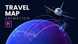 Animate TRAVEL ROUTES on a Map in Premiere Pro