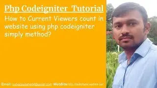 How to Current Viewers count in website using php codeigniter simply method?