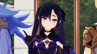 Mona wants a threesome || Genshin Impact Animation MMD