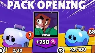 100 BRAWL BOXES IN BRAWL STARS! ROSA IS HERE IN GAME!ROSA OP!