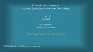 Convert Units of Volume: Cubic Centimeters to Cubic Inches