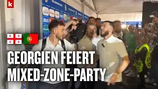 Während Palhinha-Interview: Georgier feiern mit Musikbox in der Mixed Zone | EM 2024