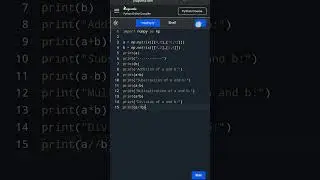 Python Program to perform matrix operations using matrix class in numpy