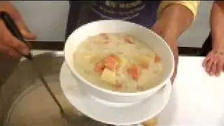 Triple Creamy Vegan Potato Soup! HippyGourmet at Loving Hut!