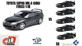 Toyota Supra Mk.4 (A80) (1993) 1:18 Solido S1807606 vs. LCD Models 2285958 - Diecast Comparison!