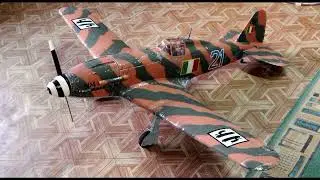 FIAT G 55. Самолет на радиоуправлении из пенопласта) Airplane with radio-controlled foam.