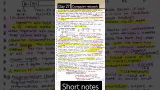 Day 27 computer network shortnotes #shorts