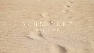 Sand dunes ambience. Sound of footsteps on the warm sand
