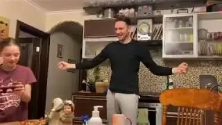 Anton Khabarov dances to the Macarena.