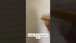 INORDER TREE TRAVERSAL IN 15 SECONDS