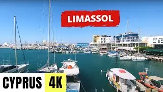 ЛИМАСОЛ, КИПР 🇨🇾 [4K] Старый город, Променада, Старый порт и Гавань для яхт
