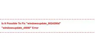 Is it Possible to Fix 