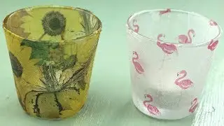 DIY Windlichter selber basteln | Windlichter mit Serviettentechnik gestalten