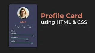 Profile Card using HTML & CSS | csPoint Website Designing Tutorials