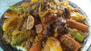 كسكس بالكرعين والخضر بنة لاتقاوم.