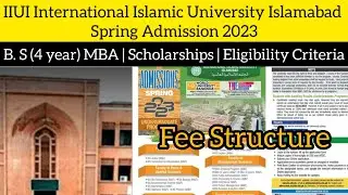 International Islamic University Islamabad Admissions Spring 2023::Complete Details: How to Apply