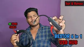 Best Type - C Usb Hub | Bestor 6 In 1 Usb Hub | Dhruw tech