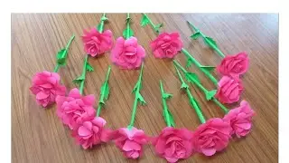 HOW TO MAKE BEAUTIFUL PAPER ROSES #PAPER CRAFT #FLOWERS #ROSES #CREATIVE #TRENDING #SATISFYING #ART💖