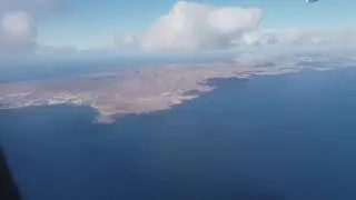 Полет из самых опасных аэропортов мира гран канария- Лансароте . Январь 2019 года 4К