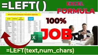 How to Use Left Formula In Excel ? | Left , Left Functions in Hindi | Most Use formula