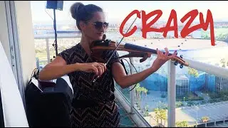 Electric Violin Balcony Concert for Neighbors during California quarantine | Gnarls Barkley - Crazy