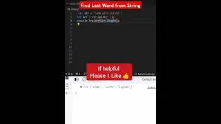 Find Last Word From String | JavaScript Interview Question 