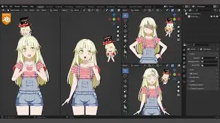 How to make Anime girl in Blender 3.3  -【Timelapse】