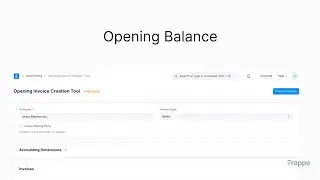 Opening Balance | ERPNext