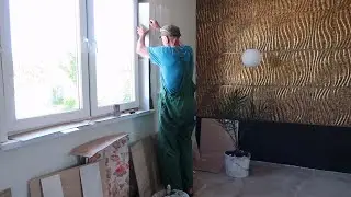 Укладка зеркальной плитки на окно ч.2