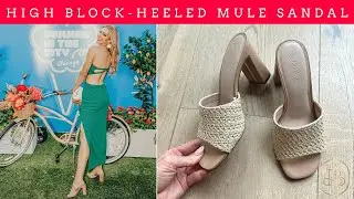 Step into Style with Raffia High Block Heeled Mule Sandals! 👡✨