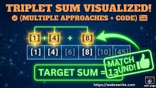 Triplet Sum in Array | Find a Triplet with the Given Sum in an Array | Programming Tutorials