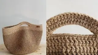 STYLISH JUTE BAG for spring and summer. Everyone should have this. Very simple and beautiful.