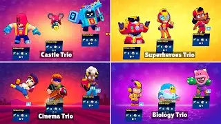 ALL 33 TRIOS IN BRAWL STARS | Winning & Losing Animations | 