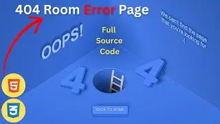 Creative 404 Room Error Page Design | HTML & CSS Code Showcase