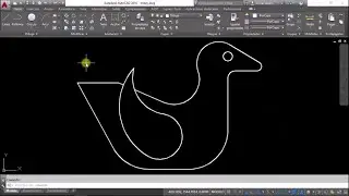 AUTOCAD dibujo de un Pato