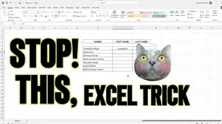 Stop Doing This In Excel!! Flash Fill #excel #tutorial #exceltips