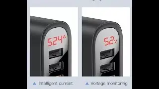 Зарядное устройство KUULAA QC 3.0 с показаниями V / A