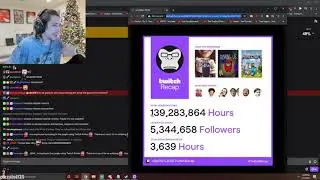 xQc shows off his twitch stats