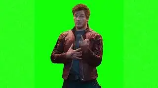 Chris Pratt middle finger meme green screen