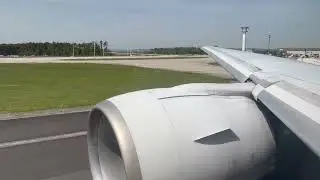 Take off Singapore Airlines B777-300ER SQ25 Frankfurt to Singapore