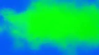 Green screen smoke over blue overlay clip