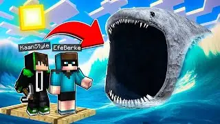 KAAN VE EFE DENİZ CANAVARI DÜNYASINDA HAYATTA KALMAK - Minecraft