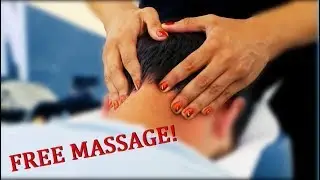 Chair Massage at a Health Fair!! (Free Massage)