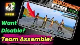 🚫Stop Showing BGMI Team assemble not showing | How to Disable team assemble in BGMI